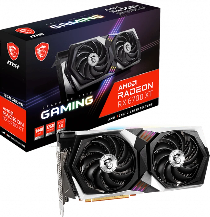 MSI Radeon RX 6700 XT Gaming 12G, 12GB GDDR6, HDMI, 3x DP
