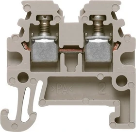 Weidmüller WDU 1.5/R3.5 Durchgangs-Reihenklemme, Schraubanschluss, dunkelbeige, 1.5 mm², 17.5 A, 400 V, Anzahl Anschlüsse: 2