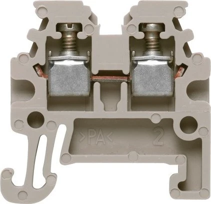 Weidmüller WDU 1.5/R3.5 Durchgangs-Reihenklemme, Schraubanschluss, dunkelbeige, 1.5 mm², 17.5 A, 400 V, Anzahl Anschlüsse: 2