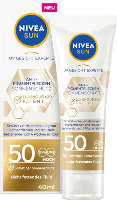 Nivea UV Gesicht Experte Anti-Pigmentflecken Sonnencreme LSF50+, 40ml