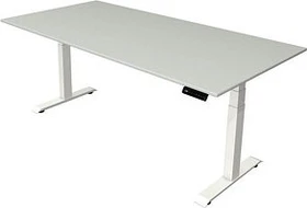 Kerkmann Move 4 elektrisch höhenverstellbarer Sitz-Steh-Schreibtisch 200x100cm lichtgrau/weiß