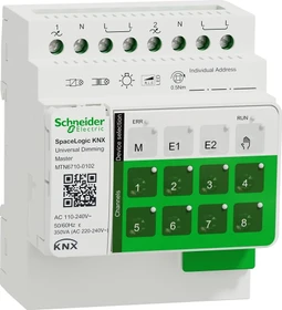 Schneider Electric SpaceLogic KNX Master Dimmer 2-fach, 16A, 4TE REG, Dimmaktor (MTN6710-0102)
