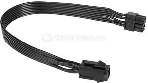 Cubitek Black Cobra Series 4-Pin ATX12V zu 8-Pin EPS12V Adapter 30cm, schwarz
