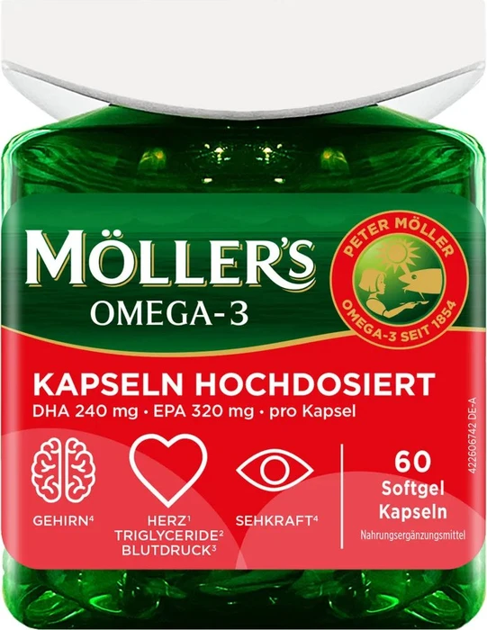 Möllers Omega-3 Kapseln Hochdosiert, 60 St