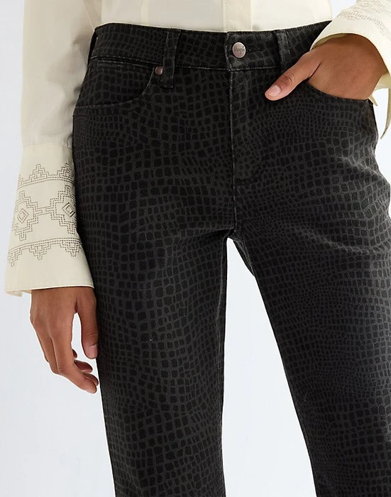 Wrangler Bootcut Jeans croc print (Damen)