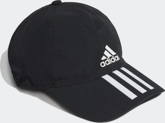 adidas Aeroready 3-Streifen Baseball Kappe schwarz/weiß