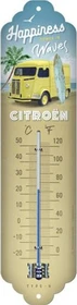 Nostalgic Art Retro Thermometer Citroen Type H Happiness Comes In Waves, analog