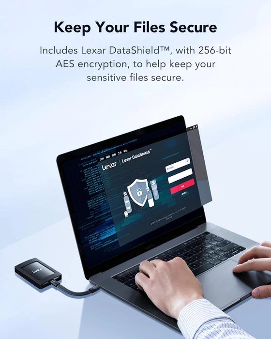 Lexar SL500 Portable SSD with Magnetic Set, 2TB, USB-C 3.2