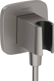 Hansgrohe FixFit Q Wandanschluss mit Brausehalter brushed black chrome