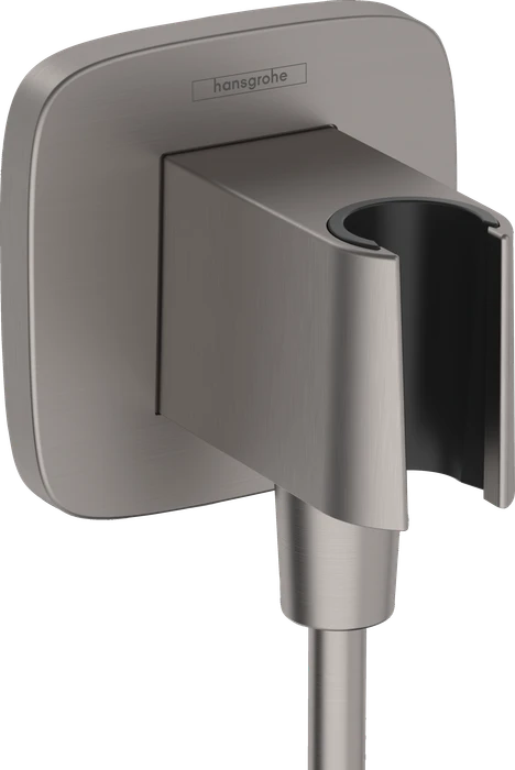 Hansgrohe FixFit Q Wandanschluss mit Brausehalter brushed black chrome