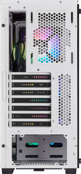 Corsair iCue 220T RGB, weiß, Glasfenster