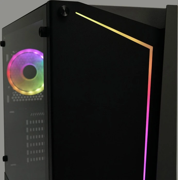 AZZA Apollo 430 DF2, schwarz, Glasfenster