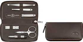 Zwilling Reißverschluss-Etui Maniküre/Pediküre-Set braun