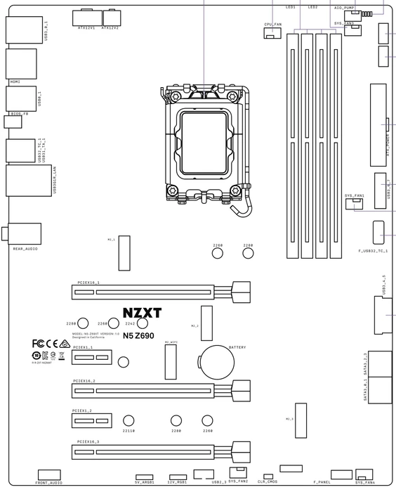 NZXT N5 Z690 Black (Intel 1700)