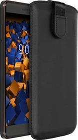 Mumbi Leder Etui für Nokia 6.1 schwarz