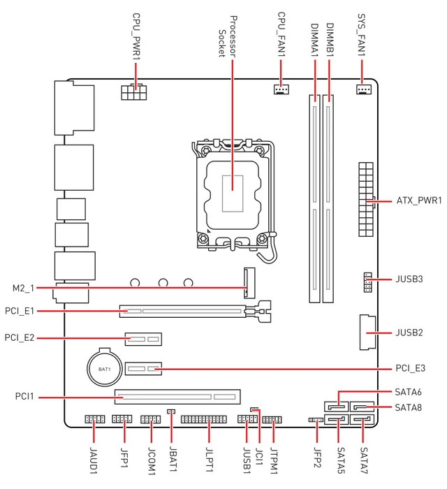 MSI PRO H610M-C EX (Intel 1700)