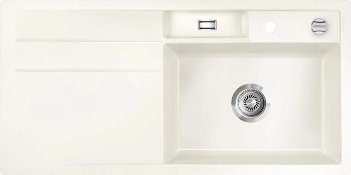systemceram Bela 100 F Einbau Becken rechts mit Ablauffernbedienung magnolie