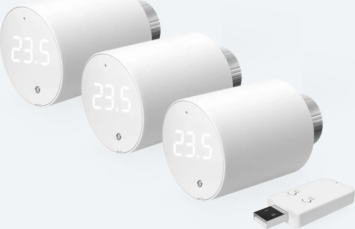 Shelly Heizkörperthermostat, inkl. Shelly BLU Gen3 Gateway, Heizungssteuerung, 3er-Pack