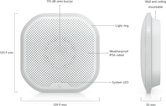 Ubiquiti Siren PoE weiß