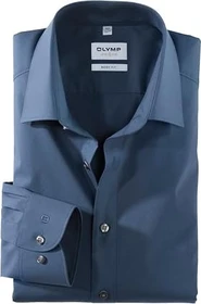 OLYMP Level Five New York Kent Hemd langarm rauchblau (Herren)