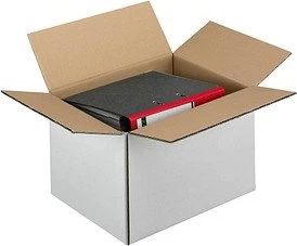 Nestler Versandkarton Wellpap-Faltkartons, 443x323x278mm, weiß, 20er-Pack
