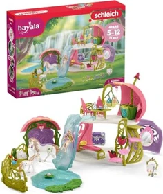 Schleich Bayala - Glitzerndes Blütenhaus mit Einhörnern, See und Stall