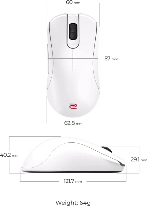 BenQ Zowie ZA13-DW-WH 4K Wireless mit Ladestation, Glossy White Edition, USB