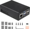 Geekworm Aluminiumgehäuse Heavy-duty für Raspberry Pi 5, schwarz Vorschaubild