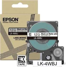 Epson LK-4WBJ Beschriftungsband, 12mm, schwarz/mattweiß