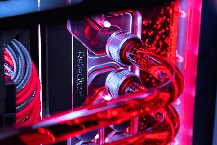 EK Water Blocks Quantum Line EK-Quantum Reflection² ROG Hyperion D5 PWM D-RGB, Verteilerplatte mit Pumpe, Acryl