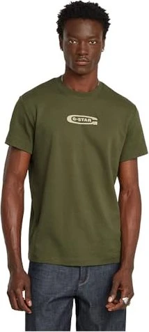 G-Star Old Skool Logo T-Shirt kurzarm shadow olive (Herren)