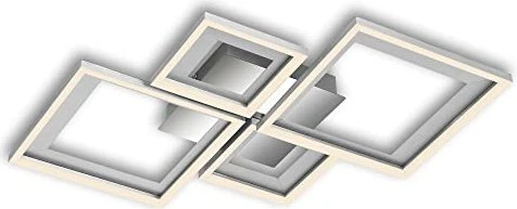 Briloner Frame LED Deckenleuchte 22W 53cm alu/chrom