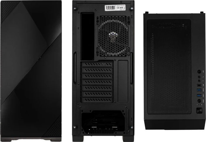 Zalman Z3 Iceberg_Black, schwarz, Glasfenster