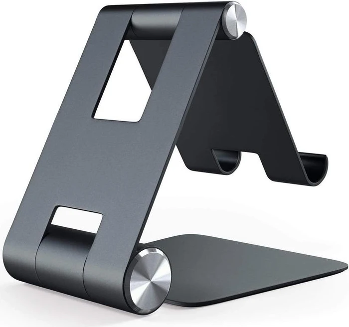 Satechi R1 Aluminum Hinge Holder, Tablet-Stand 4-13", Black, faltbar