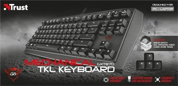 Trust Gaming GXT 870, LEDs weiß, GXT-WHITE, USB, DE