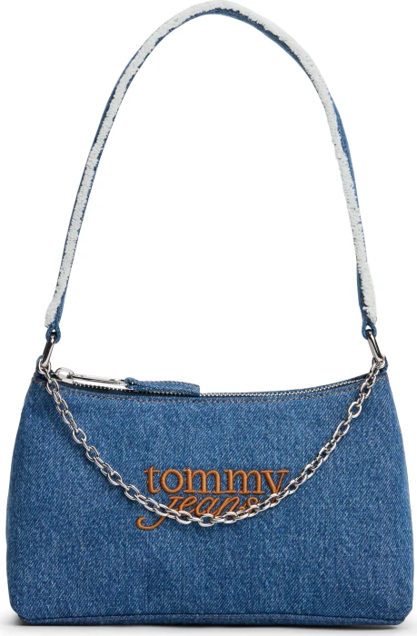 Tommy Hilfiger Denim mit aufgesticktem Logo Schultertasche mid denim