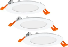 Osram Ledvance LED Downlight Slim 8W/3000K 120mm Einbauleuchte, 3 Stück