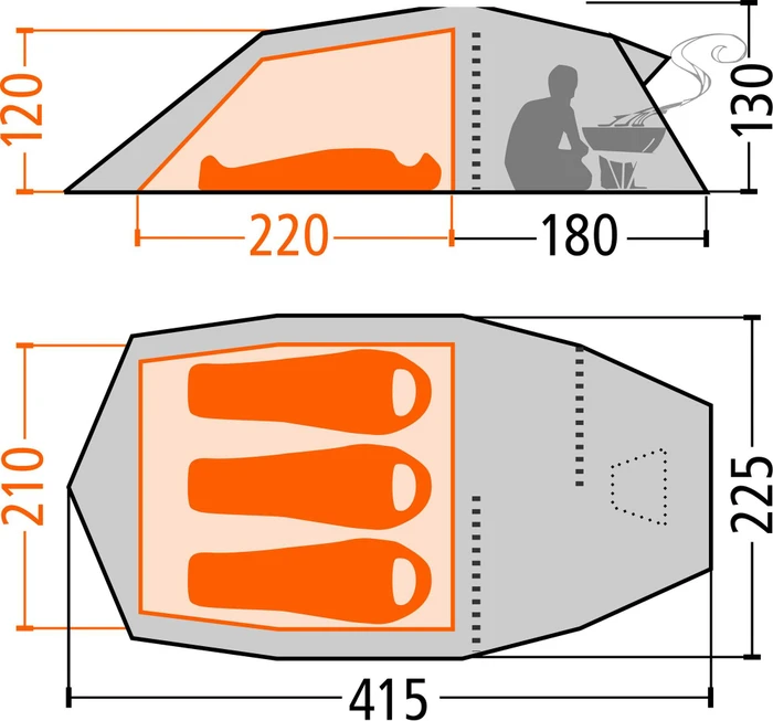 Hilleberg Nallo 4 GT Tunnelzelt sand