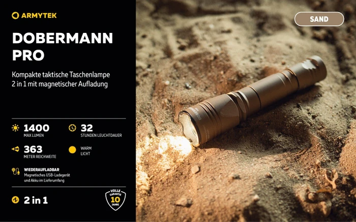 Armytek Doberman Pro Magnet Warm Light Taschenlampe
