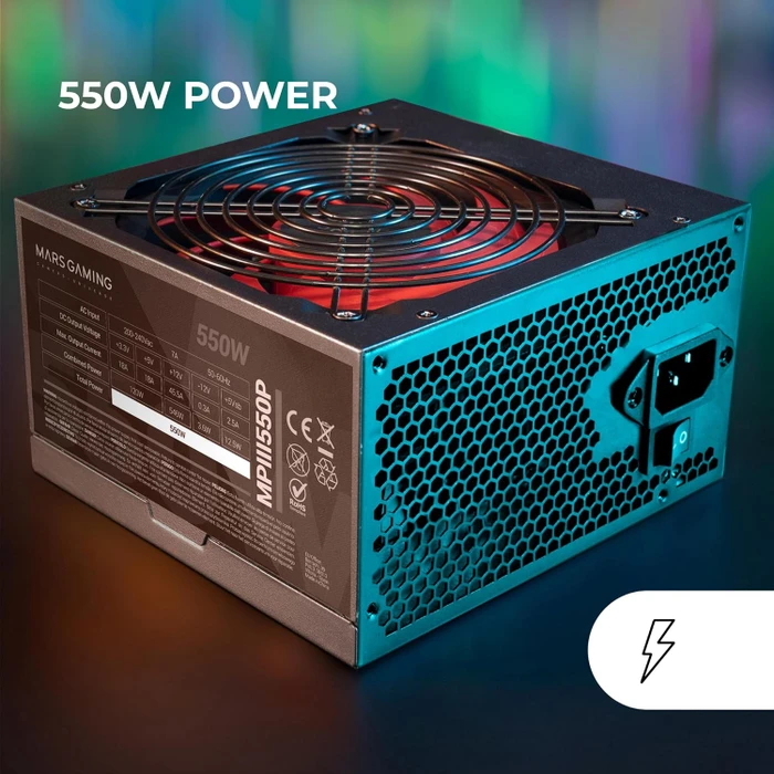 Mars Gaming MPIII550P 550W, ATX 2.4