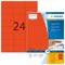 Herma Etiketten, 70x37mm, rot, 100 Blatt (2400 Etiketten) Vorschaubild