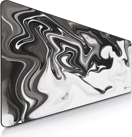 Nyfter Nyfpad 3XL Liquid Premium Gaming Mousepad, 1200x600mm, Design weiß/schwarz