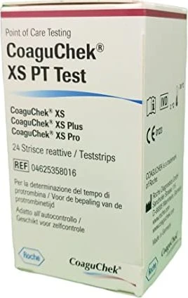 Roche Coaguchek XS PT Test PST Selbsttest, 24 Stück