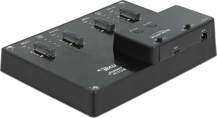 DeLOCK 4x M.2 PCIe Dockingstation mit Klon-Funktion, USB-C 3.1