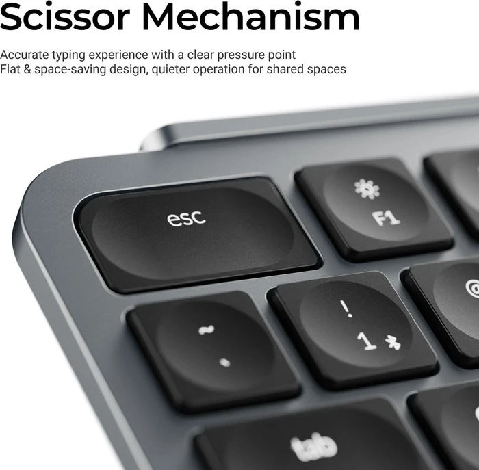 Keychron B6 Pro Ultra-Slim Wireless, Space Gray, USB/Bluetooth, US