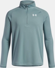 Under Armour Tech 2.0 Zip Funktionsshirt langarm serpentine/white (Junior)