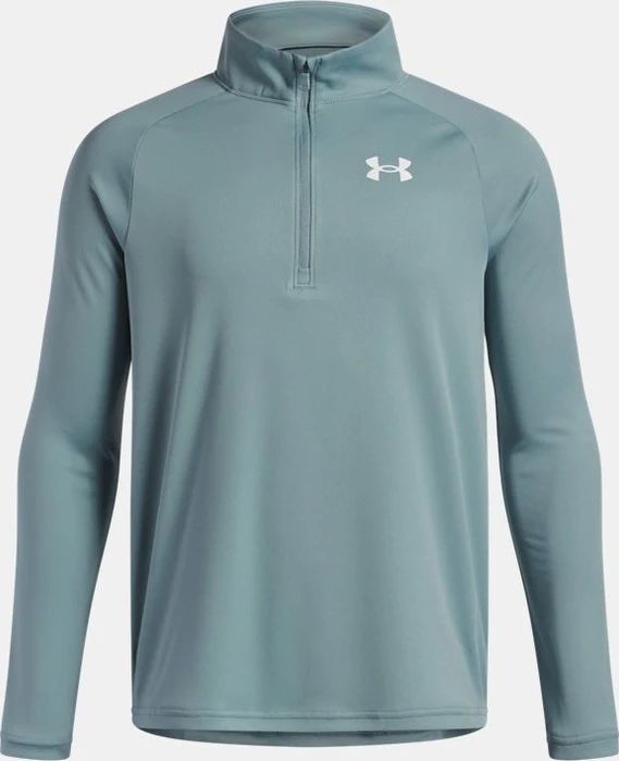 Under Armour Tech 2.0 Zip Funktionsshirt langarm serpentine/white (Junior)