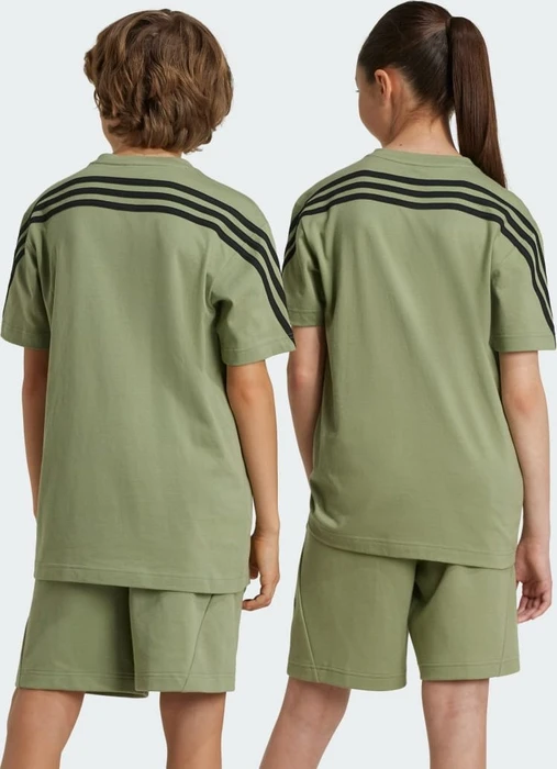 adidas Future Icons 3-Streifen T-Shirt kurzarm tent green/black (Junior)