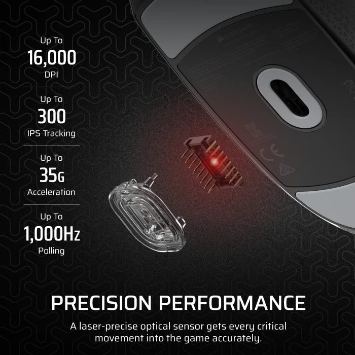 Corsair M55 Lightweight Gaming Mouse, schwarz, USB