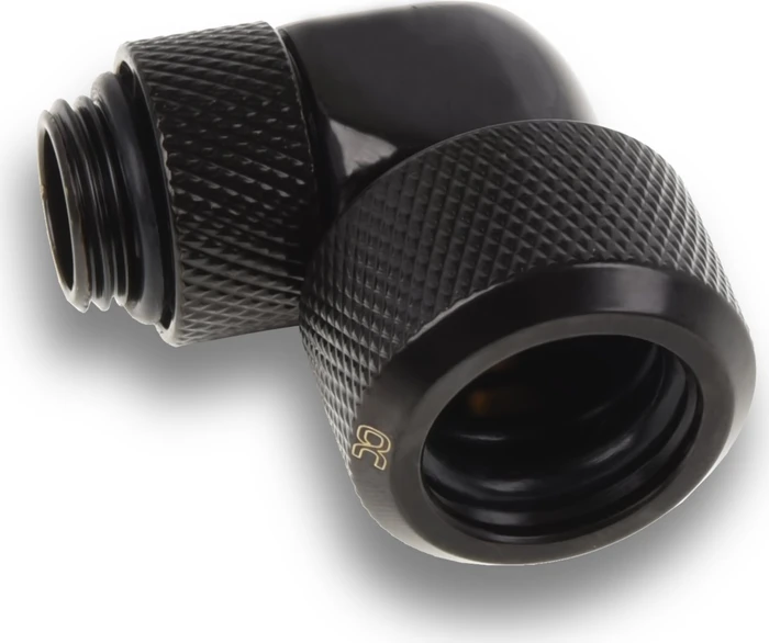 Alphacool Eiszapfen 90° G1/4" auf 16mm HardTube Anschraubtülle, deep black, 4er-Pack